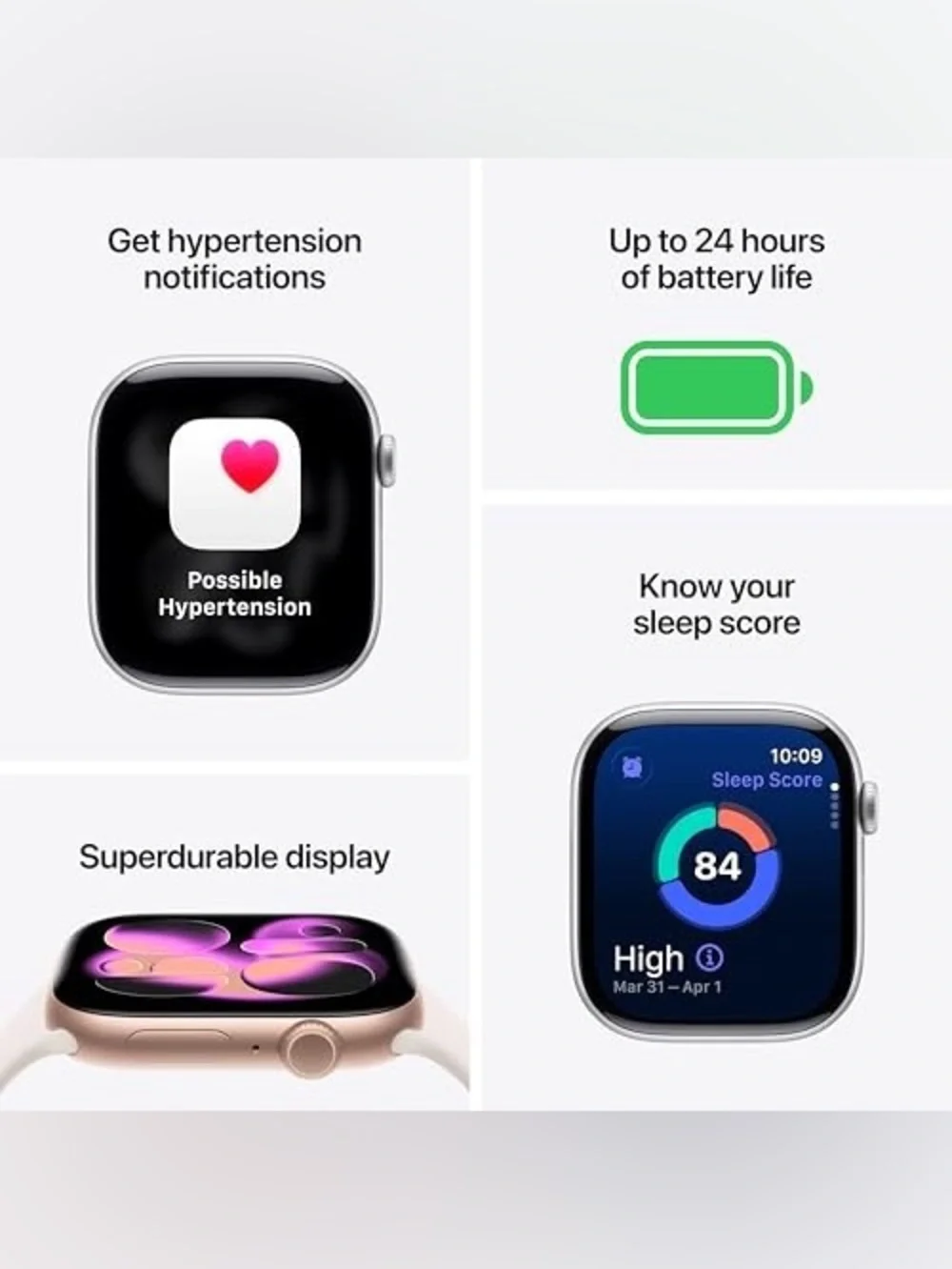 NEW Apple Watch Series 11 Smartwatch Rose Gold Case Light Blush Sports Band